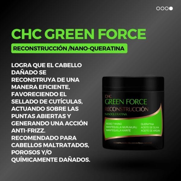 Botox Progresivo Green Force Reconstrucción 500gr - Imagen 2